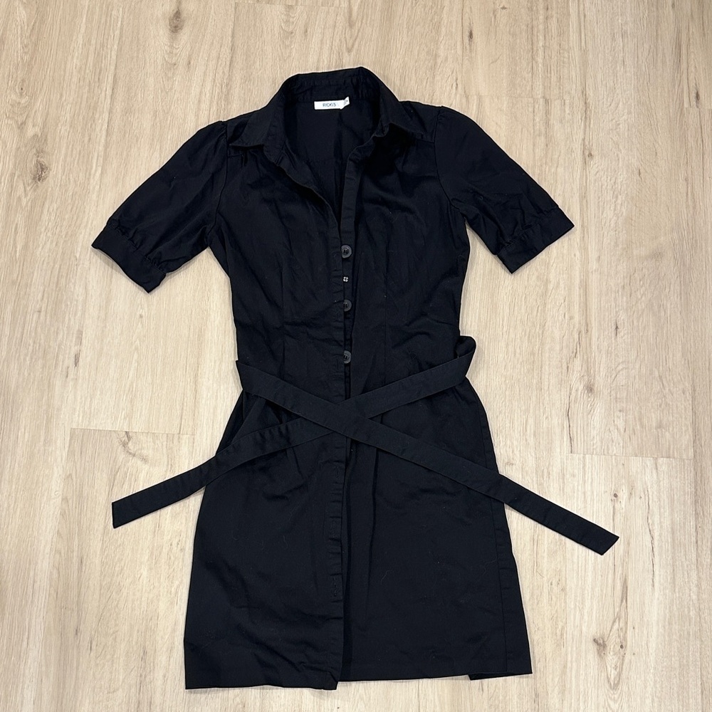 Vintage Ricki’s Black Button-Up Dress
